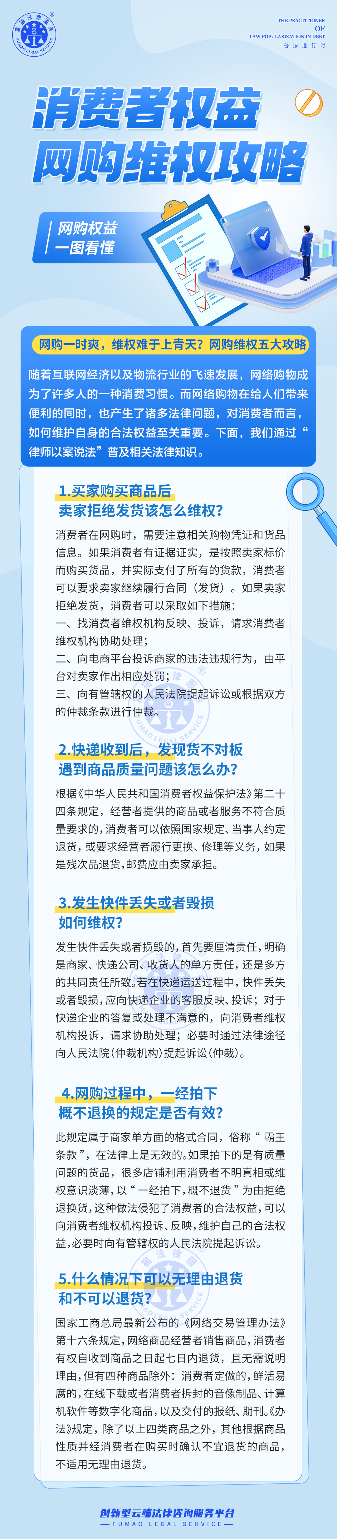 全民普法丨消費(fèi)者權(quán)益網(wǎng)購(gòu)維權(quán)攻略！